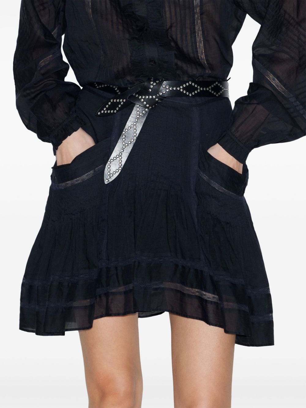 Shop Marant Etoile Giuliani Mini-skirt In Black