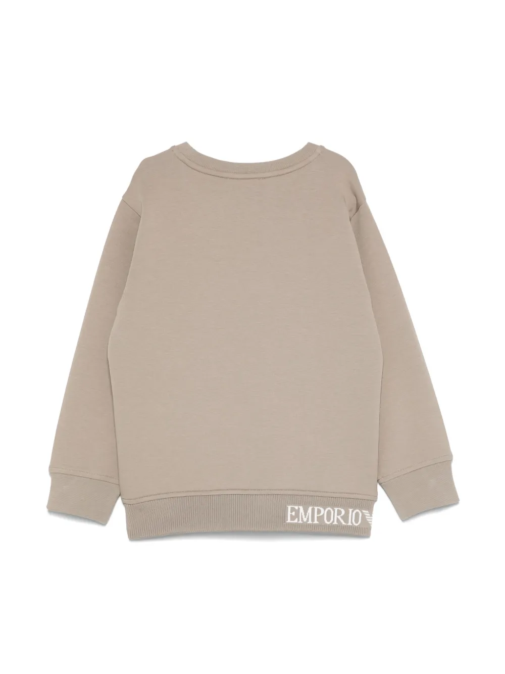 Emporio Armani Kids Sweater met logo jacquard - Bruin