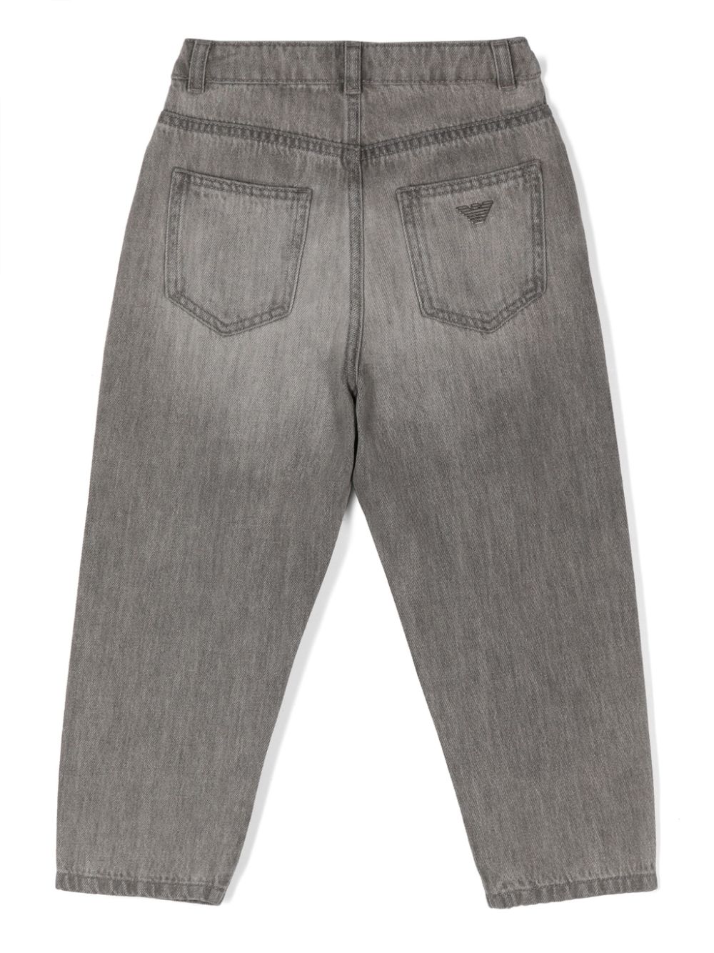 Emporio Armani Kids distressed tapered jeans - Grijs