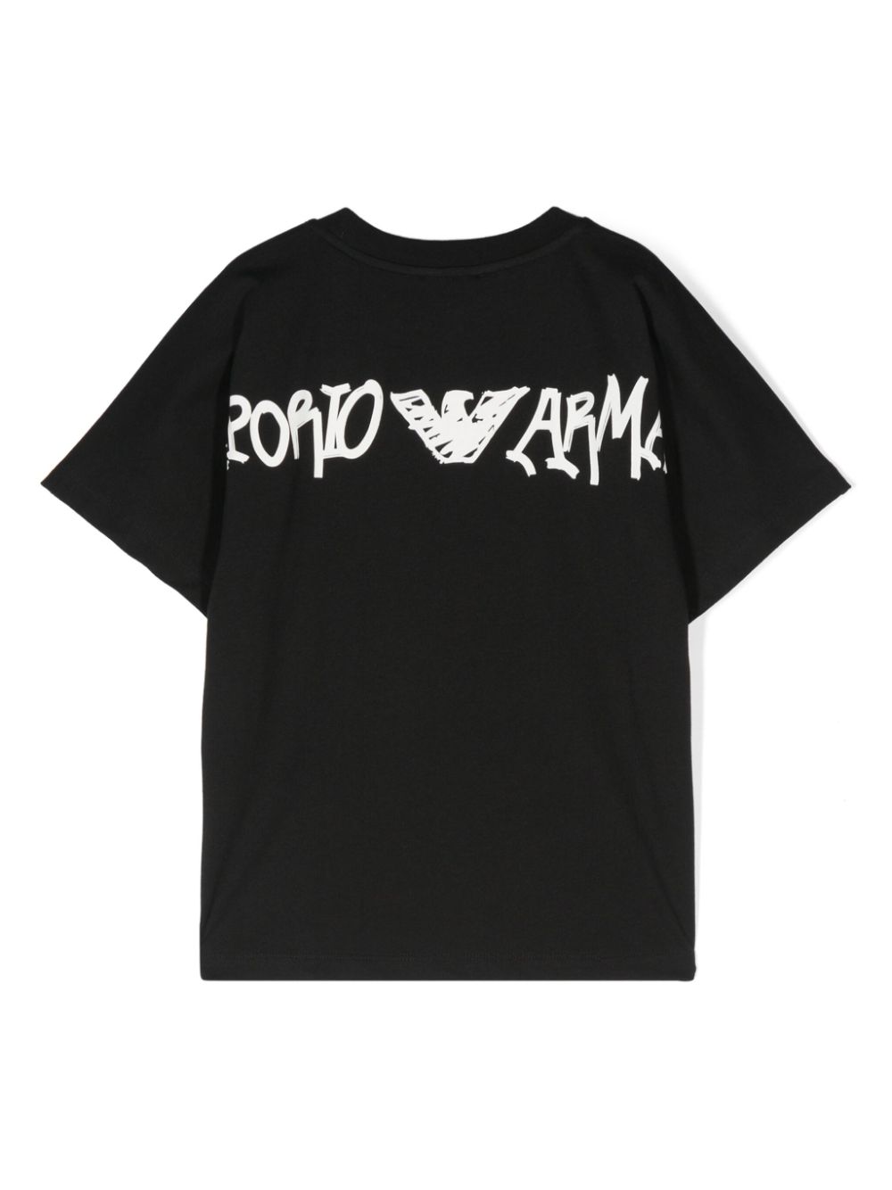 Emporio Armani Kids logo-print T-shirt - Zwart