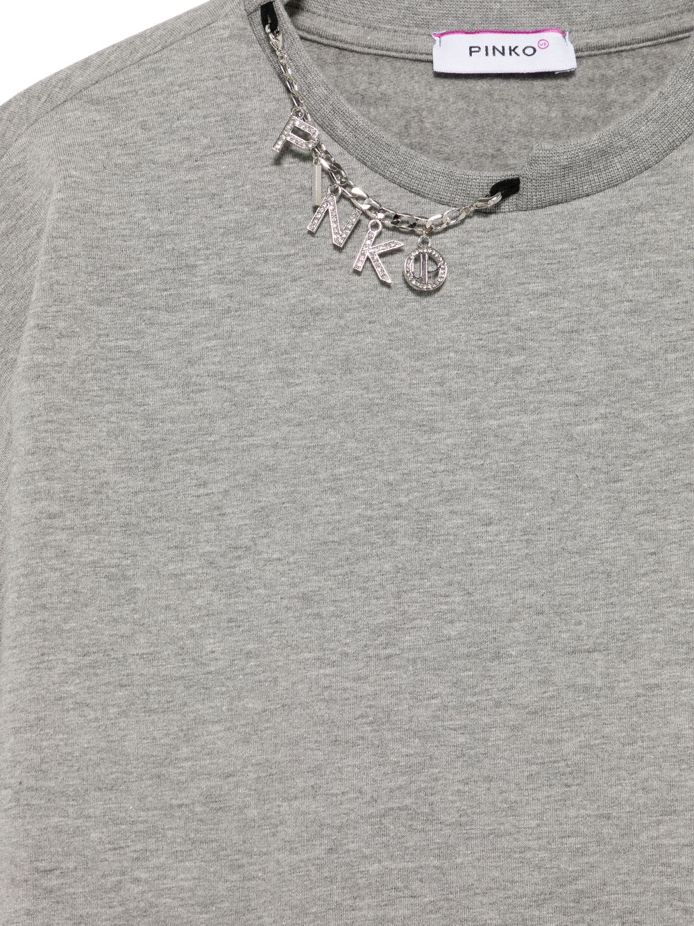 Pinko Kids Logo Charm Dress Grey Farfetch