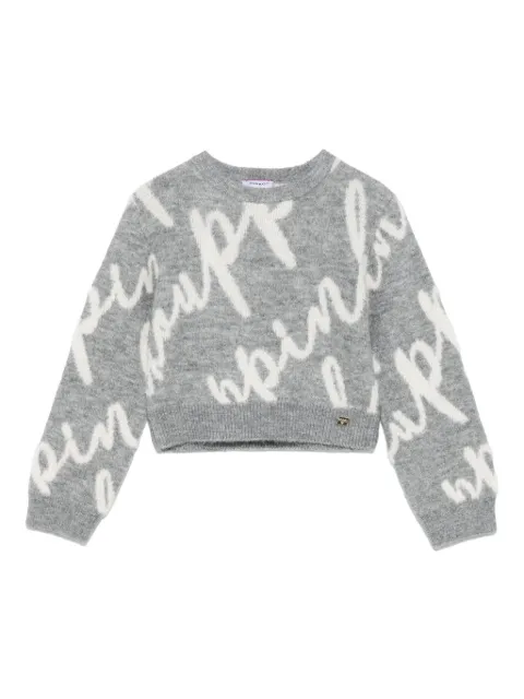 Pinko Kids logo-jacquard sweater 