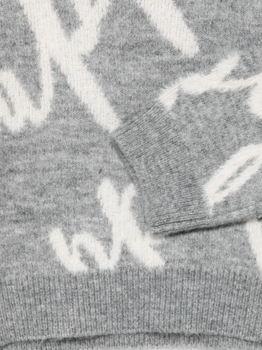 Pinko Kids Trui met logo jacquard Grijs