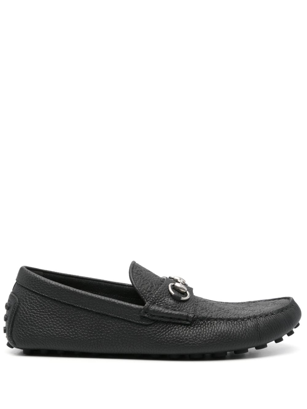 Gucci Leren loafers met horsebit detail Zwart