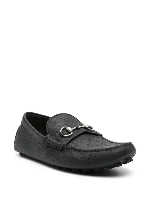 Gucci Horsebit detail loafers men Rubber Leather Leather 8 Black