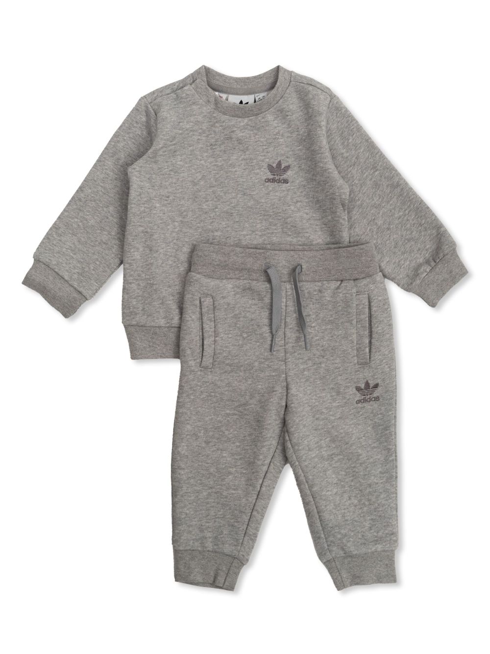 adidas Kids embroidered-logo track suit - Grey