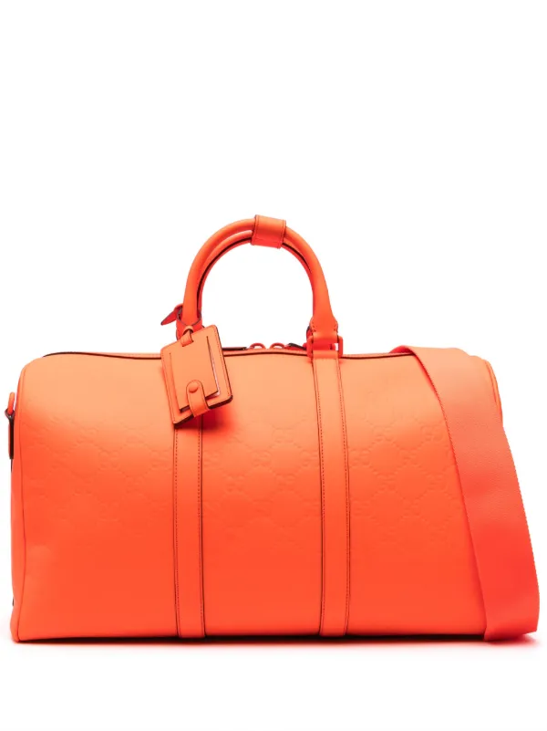 Gucci Medium GG rubber effect Duffle Bag Orange FARFETCH TR