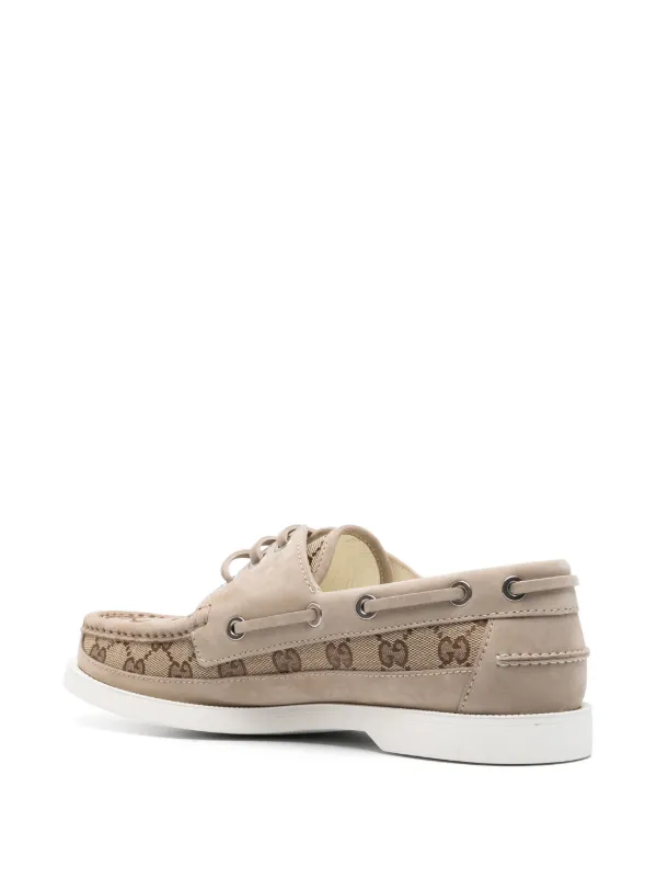 Gucci GG Supreme Canvas Boat Shoes Neutrals FARFETCH CA