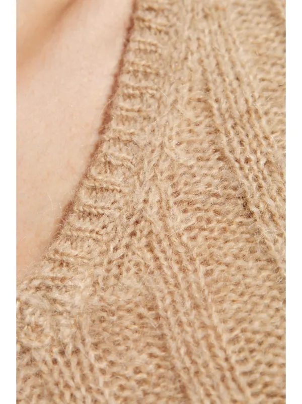 By Malene Birger v-neck chunky-ribbed Jumper | Neutrals | FARFETCH