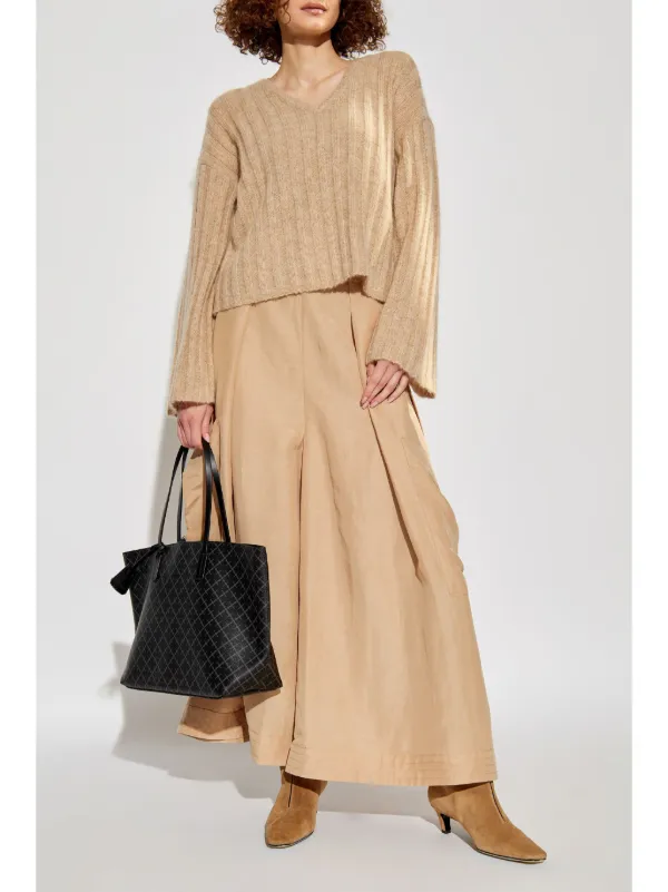 By Malene Birger v-neck chunky-ribbed Jumper | Neutrals | FARFETCH