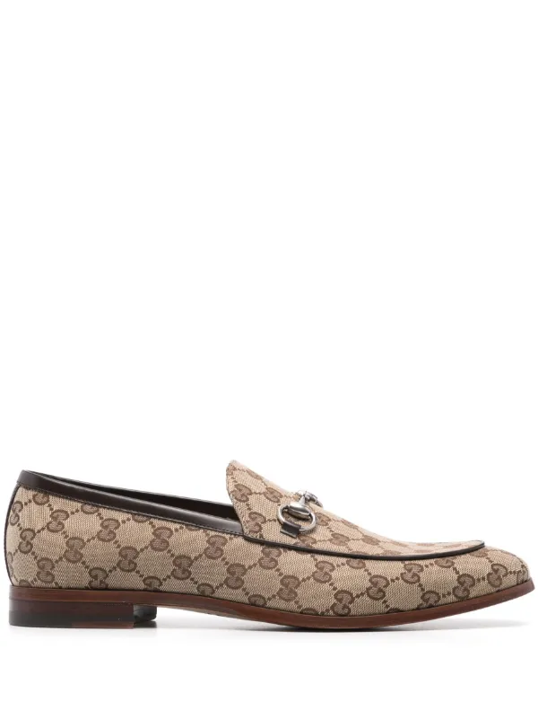 Gucci canvas loafers hotsell