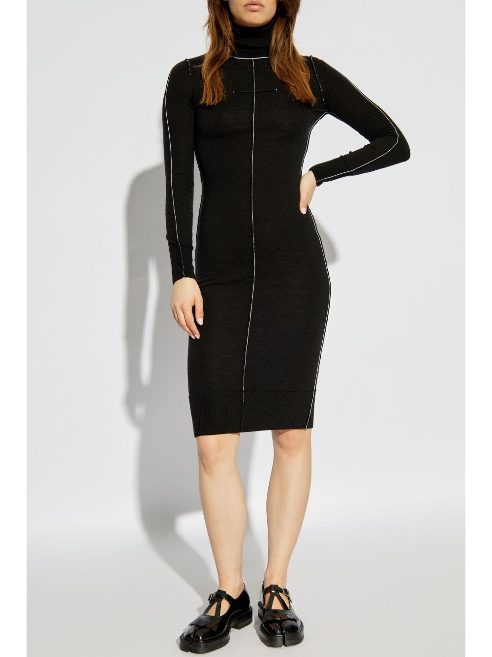 MM6 Maison Margiela contrast long-sleeved dress Women