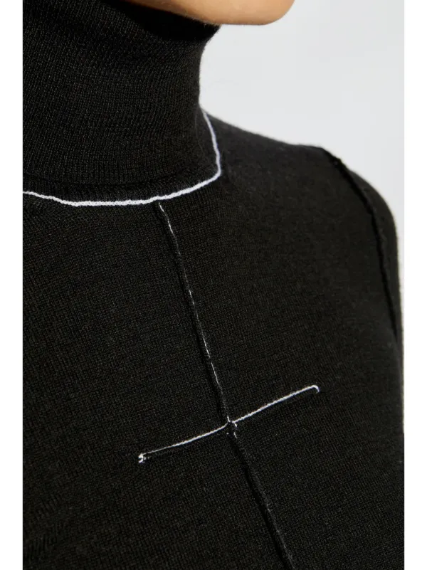 MM6 Maison Margiela コントラスト ドレス | ブラック | FARFETCH JP