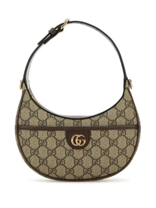 Gucci Ophidia GG super mini shoulder bag women Polyurethane Canvas Calf Leather One Size Neutrals