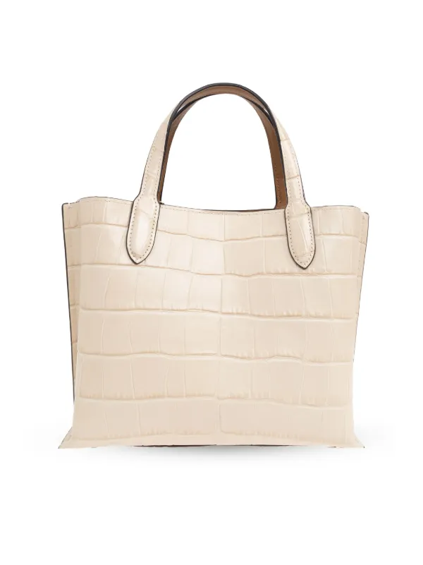 Coach shops Cream/White Leather Tote