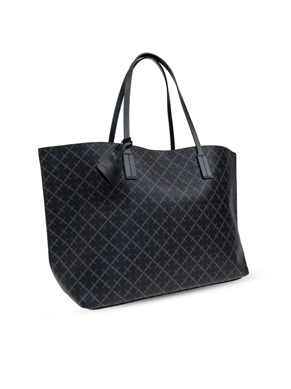 Shop By Malene Birger Abigail Printed Tote Bag In Black