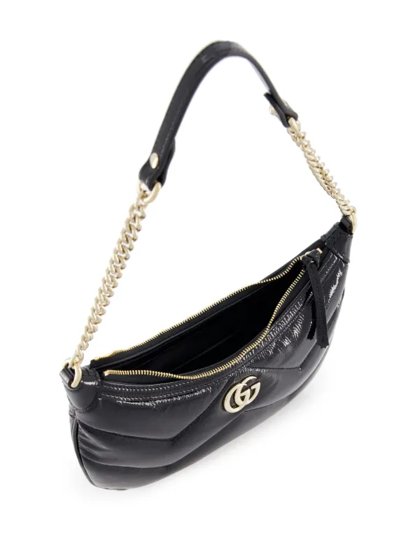 Gucci Small GG Marmont Shoulder Bag | Black | FARFETCH JO