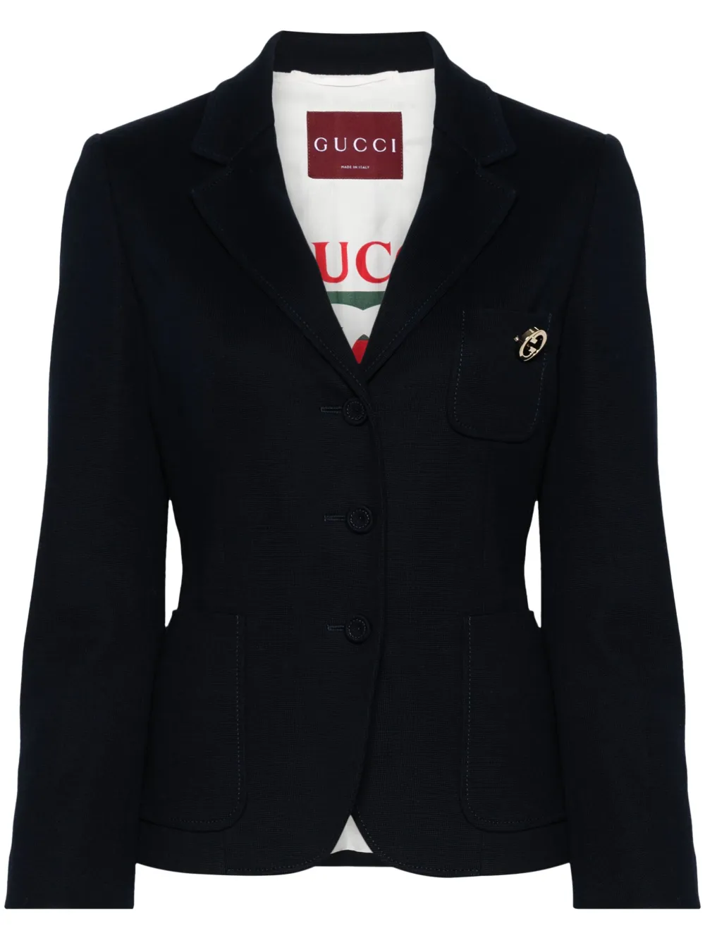 Gucci logo blazer deals