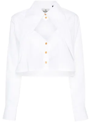 Vivienne Westwood ドレープオーブ シャツ | ホワイト | FARFETCH JP
