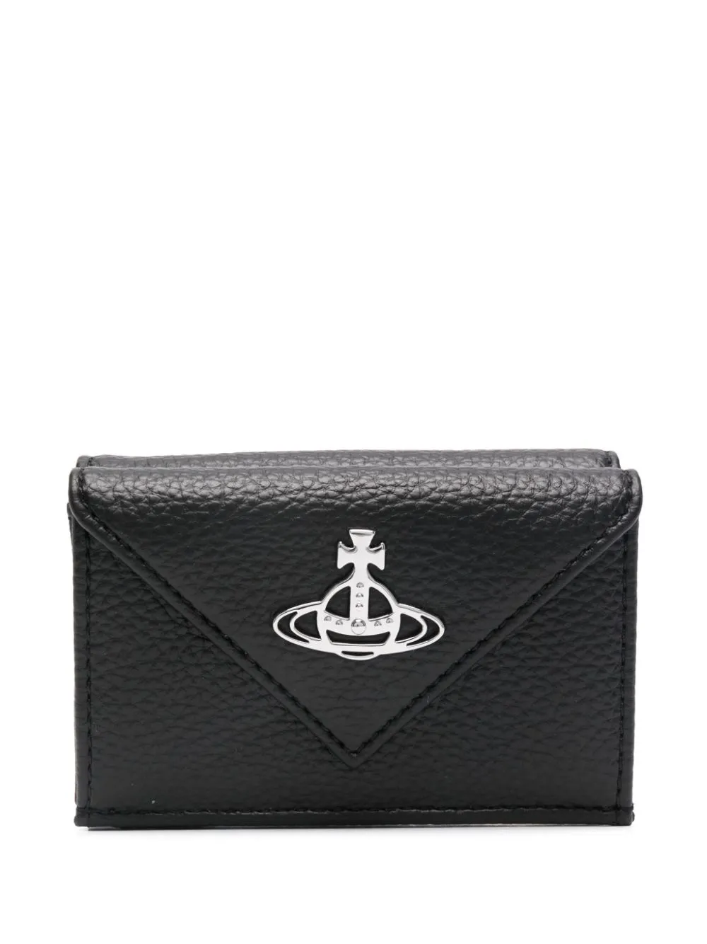 Vivienne Westwood Orb-plaque Leather Wallet In Black