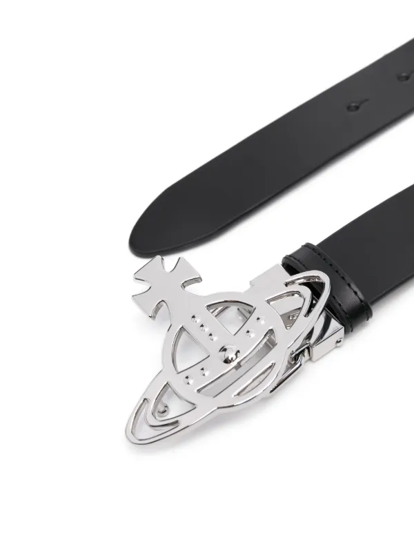 Vivienne Westwood オーブベルト Vivienne Westwood Orb Leather Belt | Black | FARFETCH