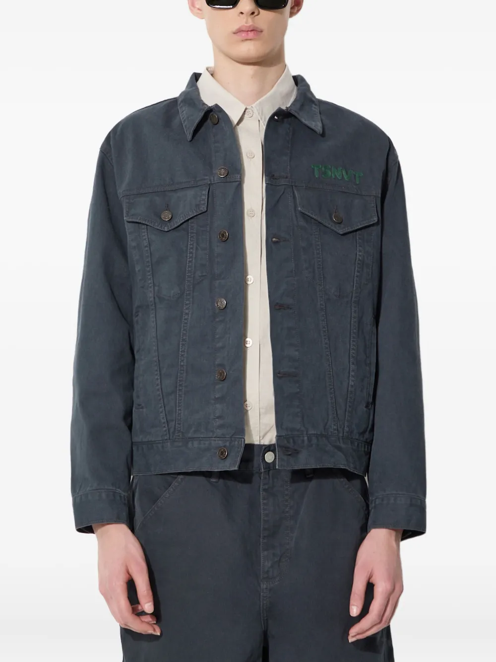 This Is Never That button denim jacket | Grey | Image 1