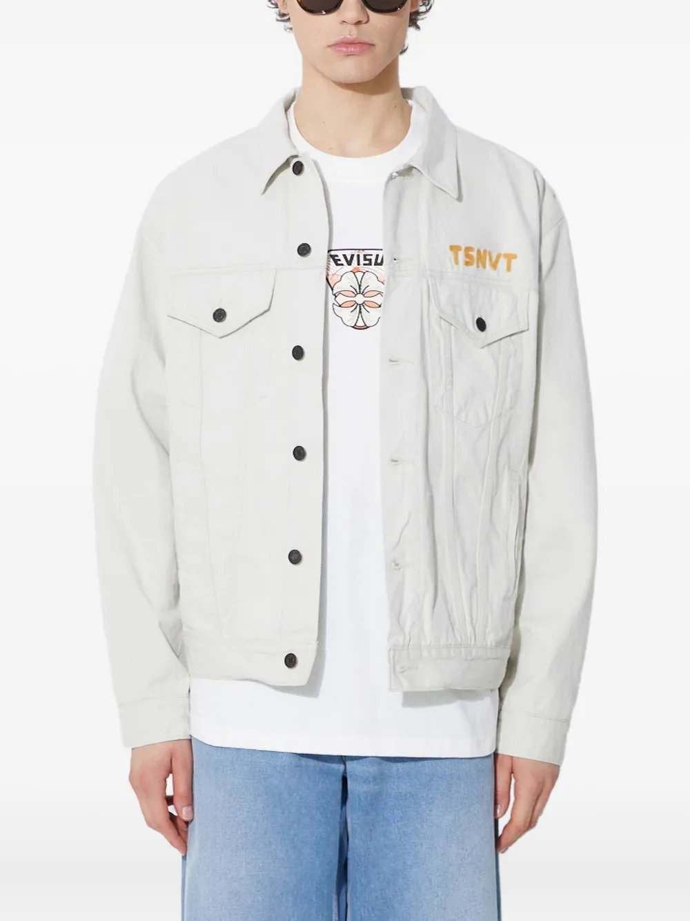 This Is Never That button denim jacket | Neutrals | Image 1