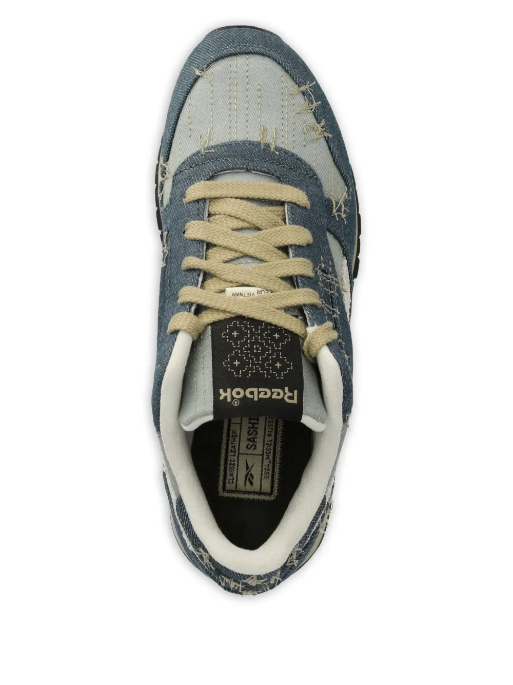 frayed sneakers