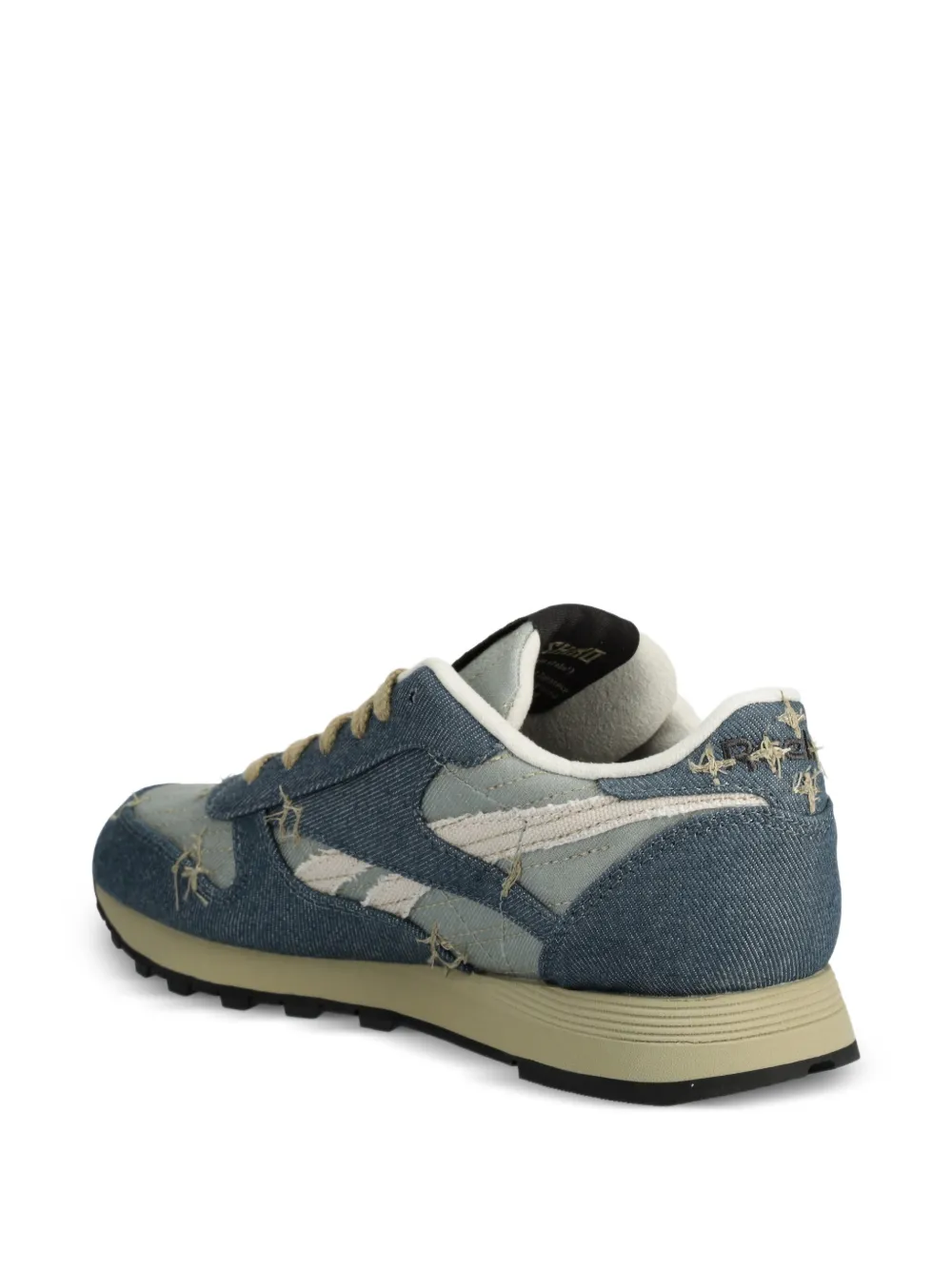 frayed sneakers