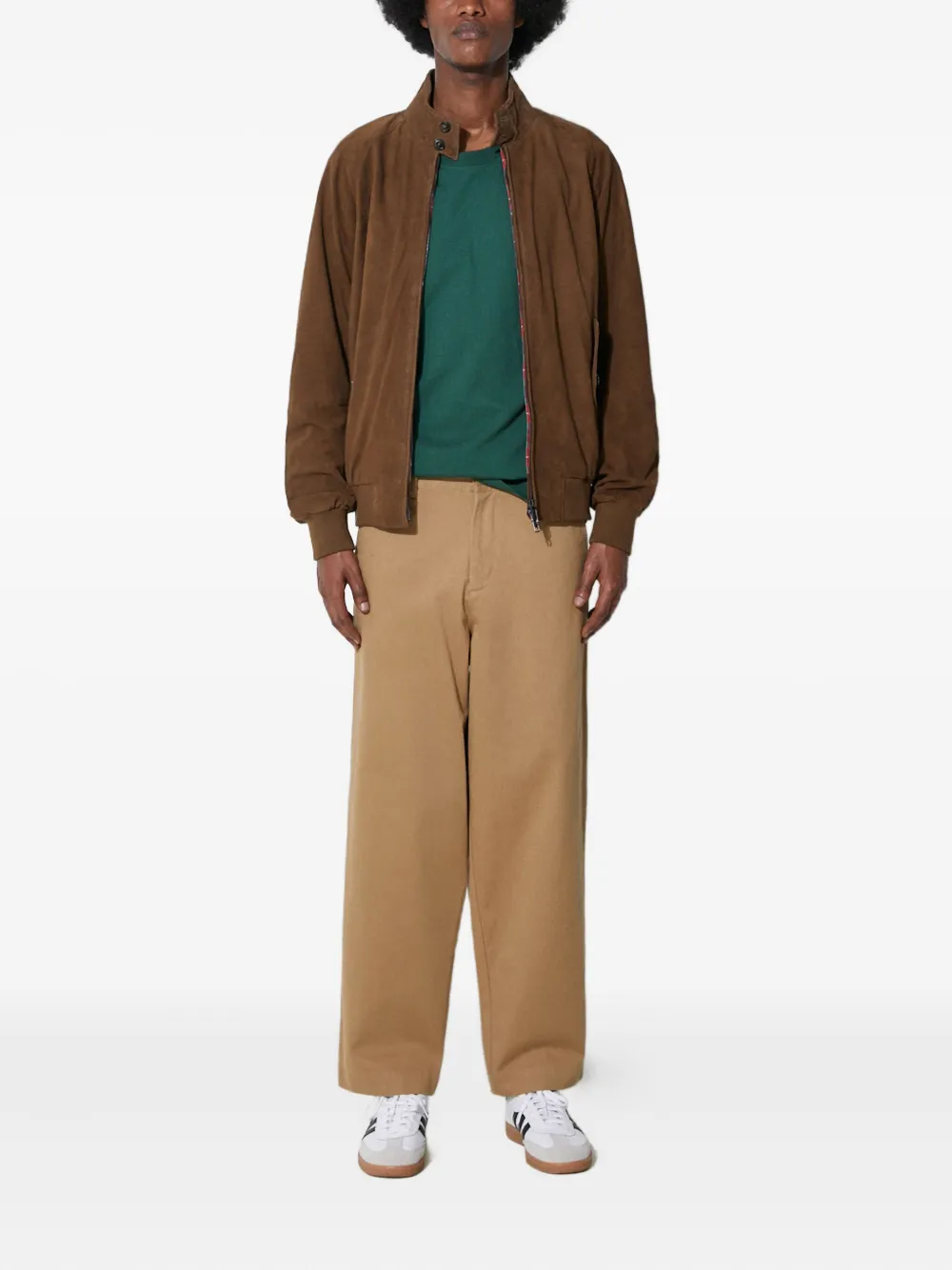 Fred Perry logo-embroidered cotton trousers | Wide Leg Pants | Image 2