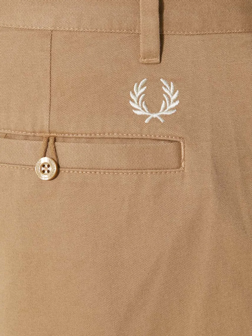 Fred Perry Broek met geborduurd logo Bruin