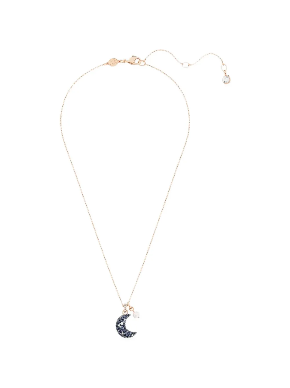 Swarovski crystal-embellished moon necklace - Rosa