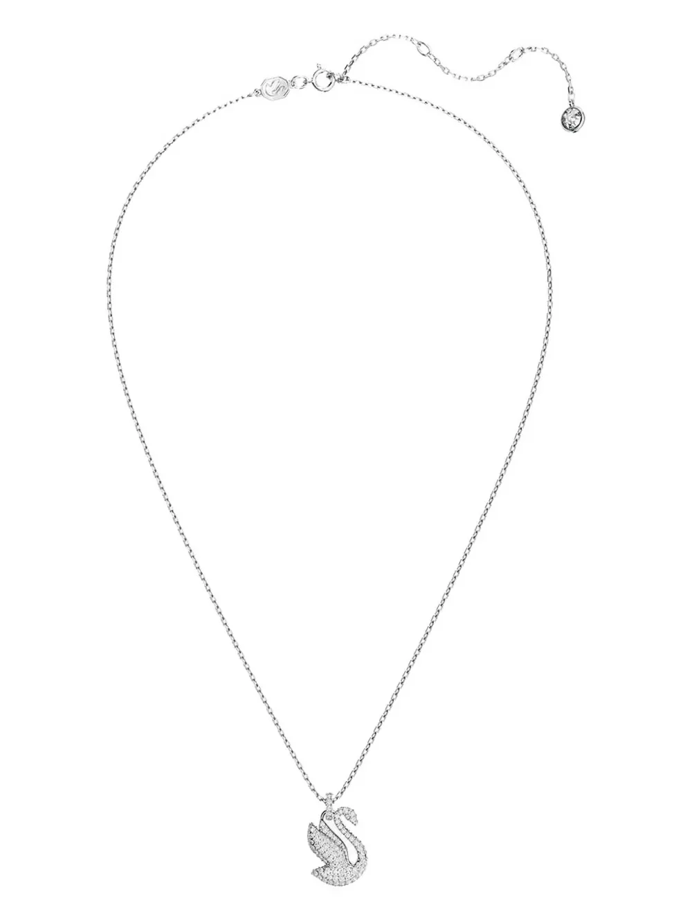 Swarovski Swan ネックレス - シルバートーン Swarovski Swan ネックレス - シルバートーン