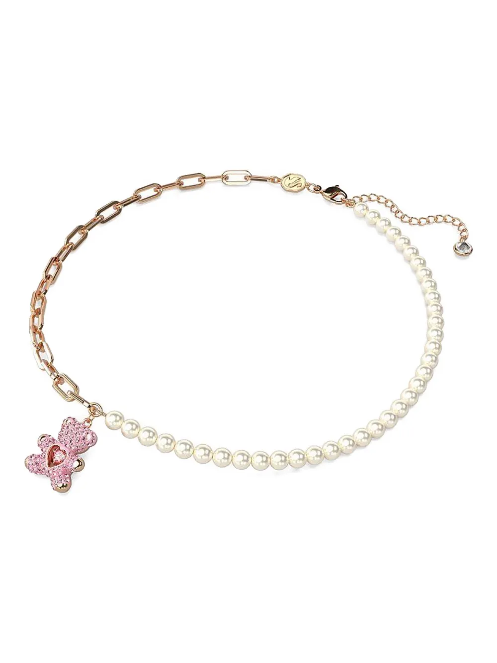  Swarovski Teddy Necklace - Pink 