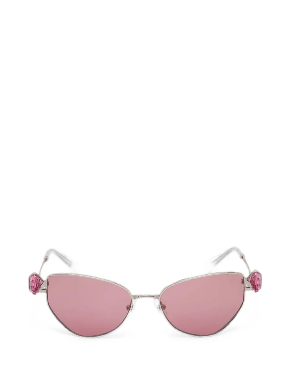 Swarovski Eyewear Occhiali da sole cat-eye con decorazione - Argento