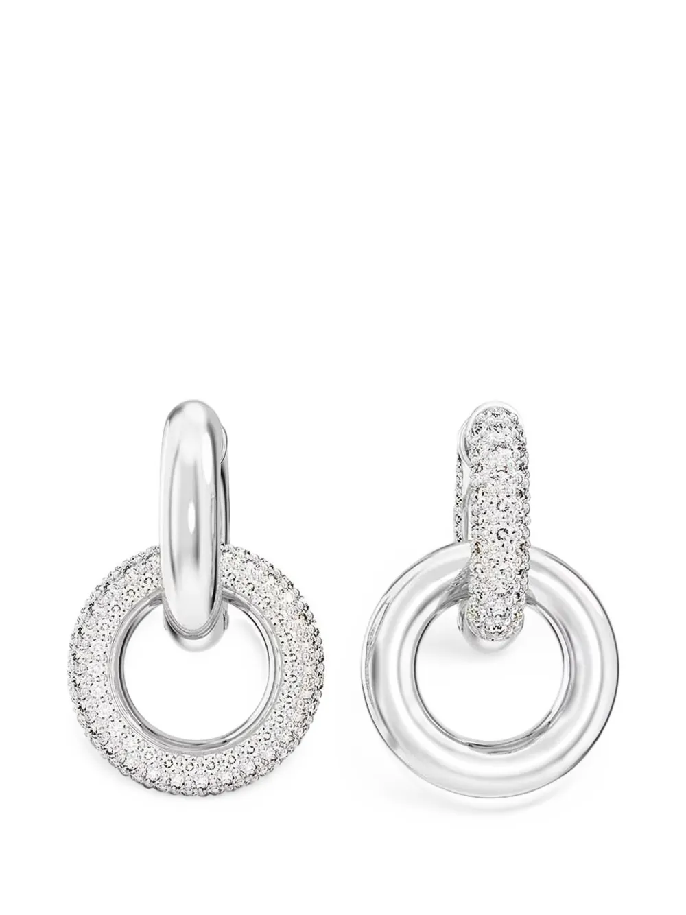 Swarovski Dextera crystal-embellished hoop earrings - Argento