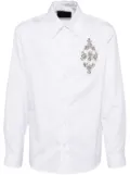 Simone Rocha crystal-embellished poplin shirt - White