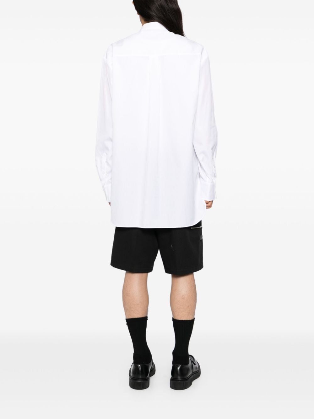 Shop Simone Rocha Front Bow Shirt In White