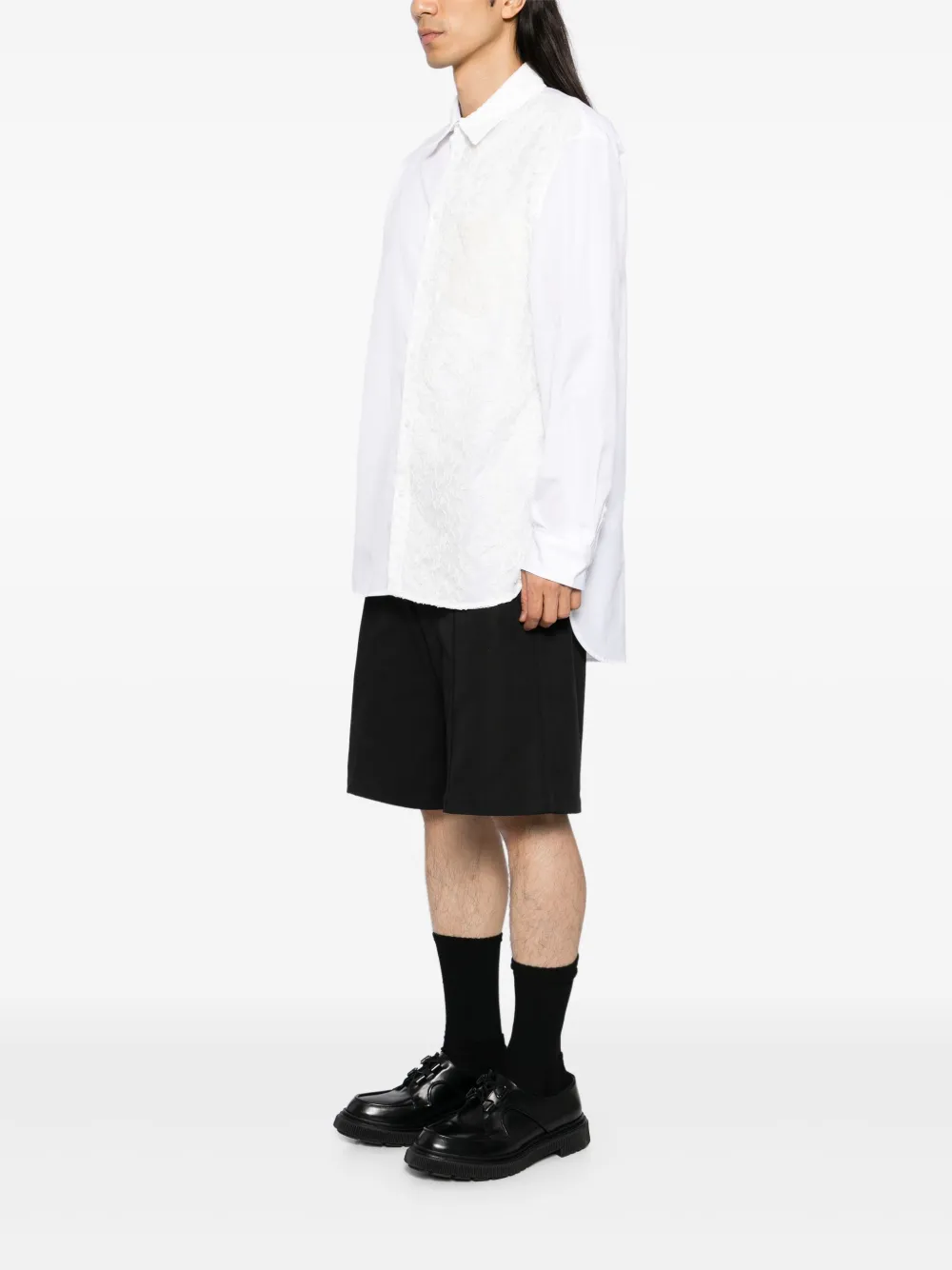 Simone Rocha Overhemd met kanten vlakken Wit