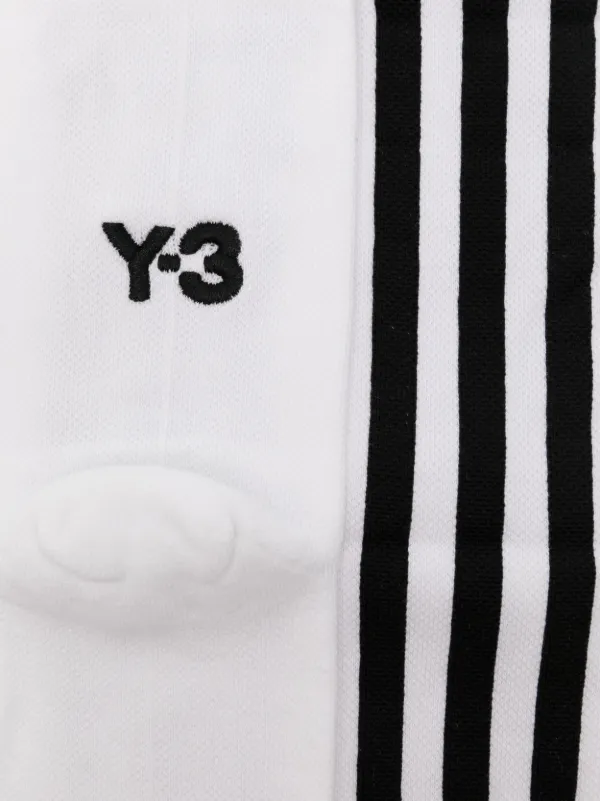 【関税込み】Y-3 ホワイト ストライプ ソックス Y-3 ストライプ 靴下 | ホワイト | FARFETCH JP