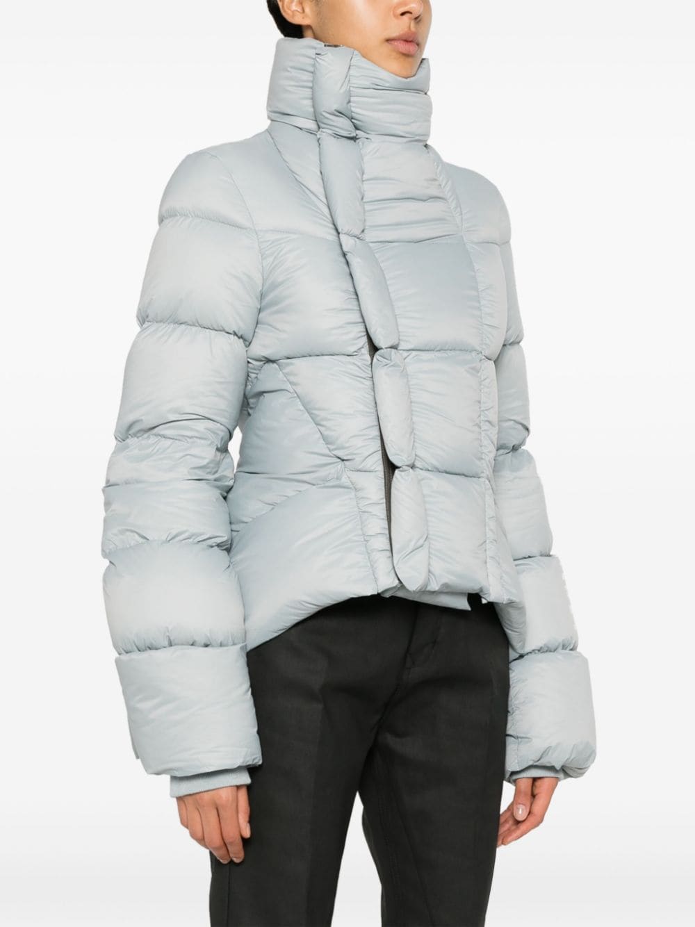 Shop Rick Owens Naska Down Jacket In Blue