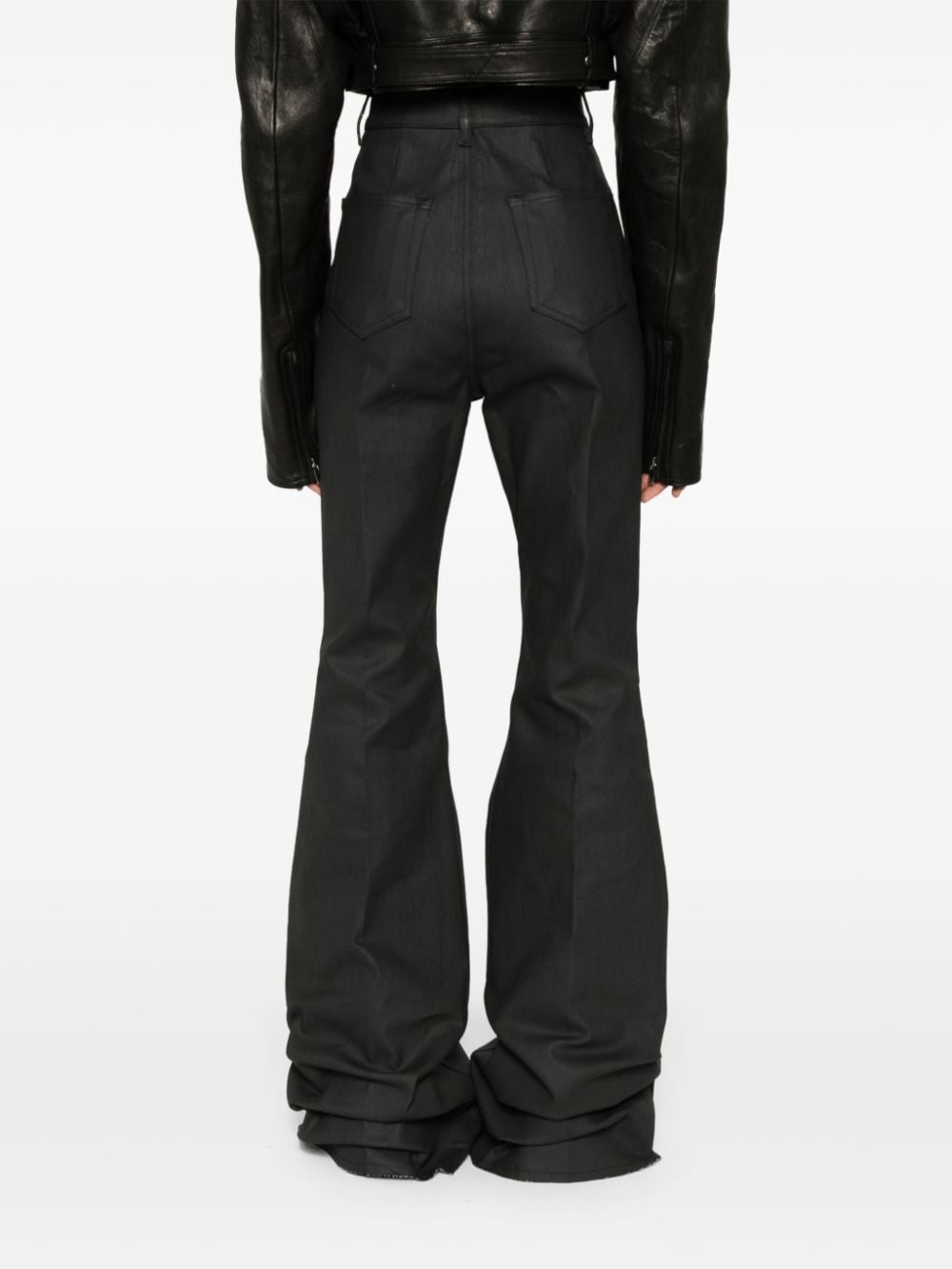 Shop Rick Owens Bolan High-waist Bootcut Jeans In Black