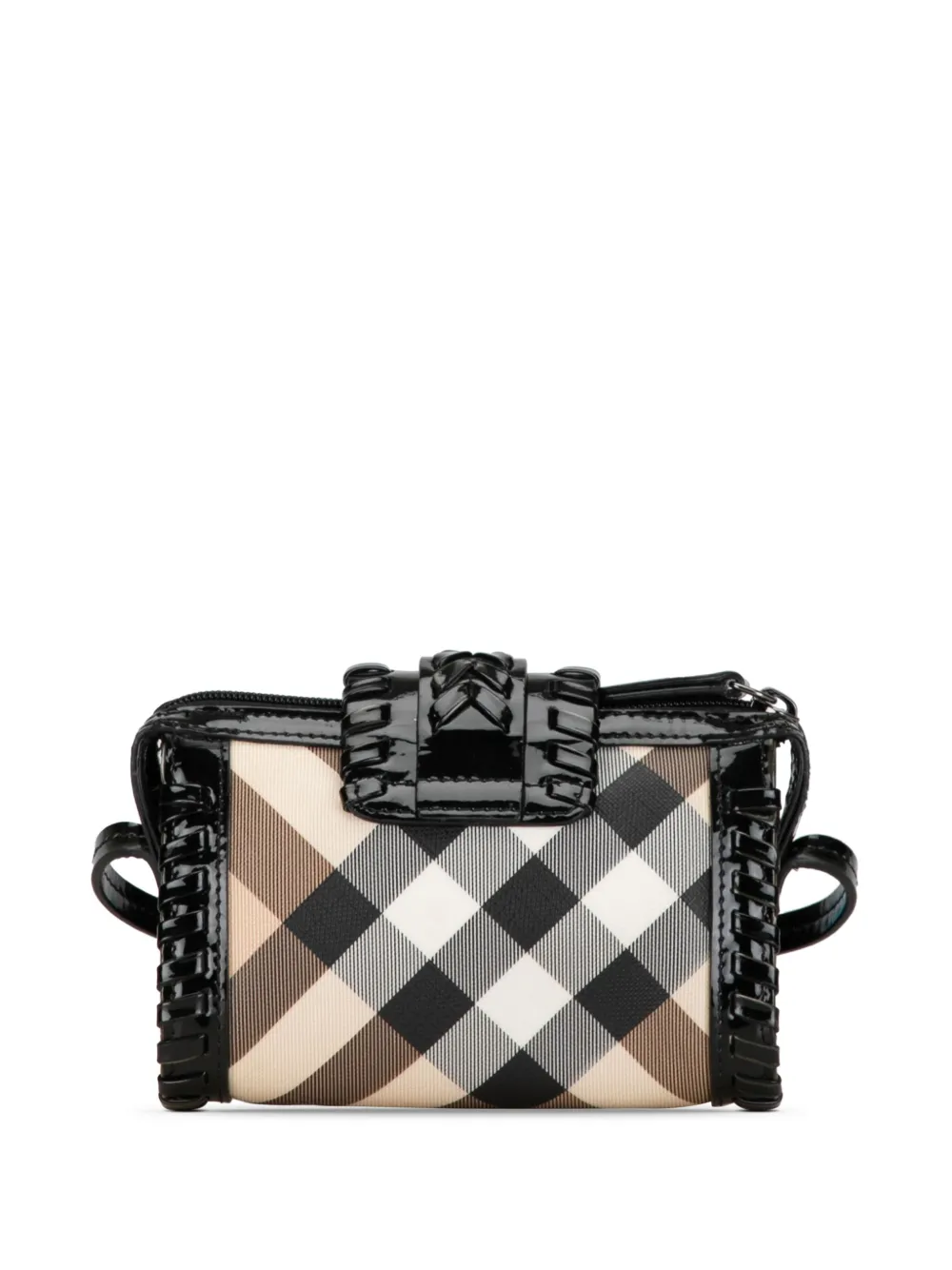 Burberry Pre-Owned 1996 Supernova geruite crossbodytas met stiksel - Bruin