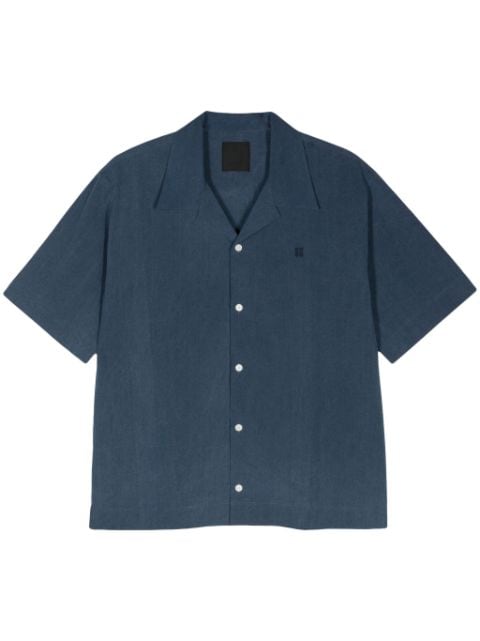 4G-embroidered chambray shirt