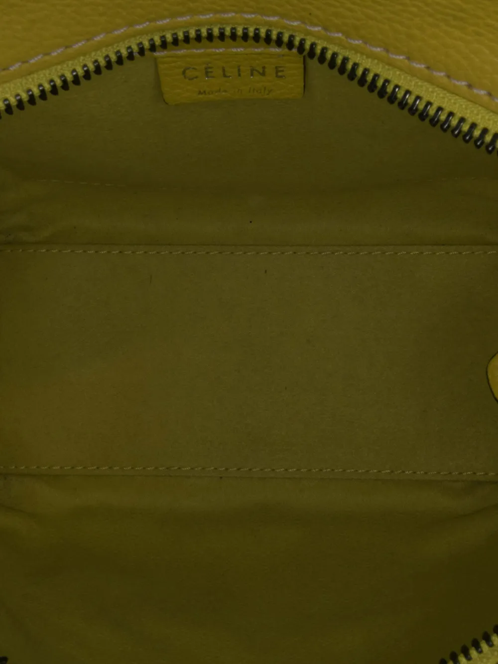 Pre-owned Celine 2012 Nano Luggage Tote Satchel In Yellow