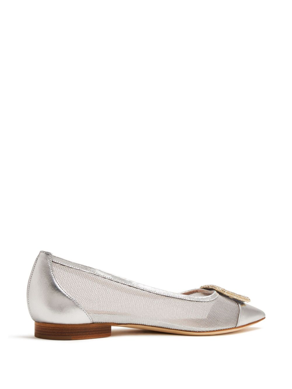 Malone Souliers Lina ballerina's Zilver