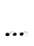 DRIES VAN NOTEN gemstone-embellished open ring set - Silver