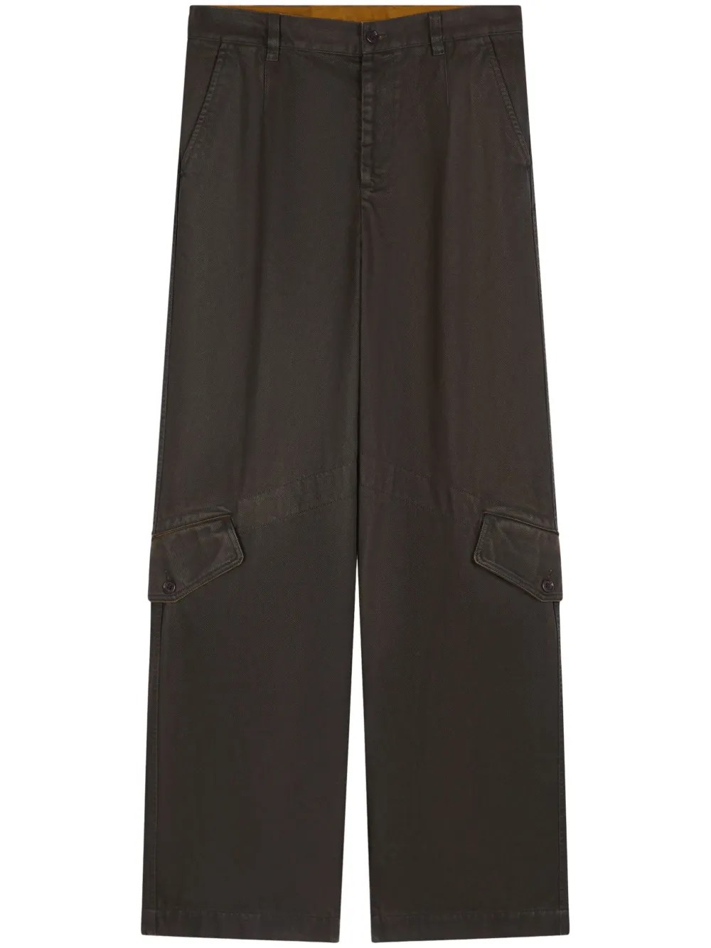 DRIES VAN NOTEN Broek met klepzakken Bruin