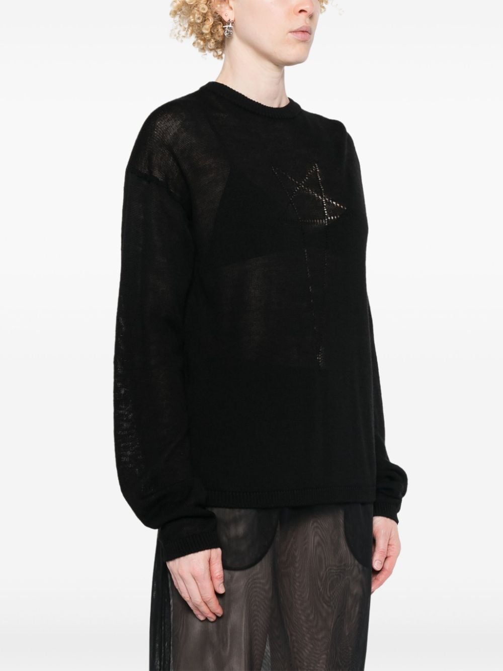 Shop Rick Owens Penta Sweater In Black