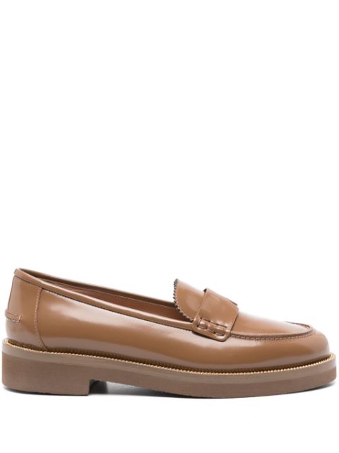 Aquazzura Aqua leather loafers Women